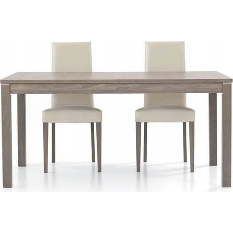 Tavolo Rettangolare 160 x 90 Allunghe Centrali Rovere Grigio Dimensione Tavoli: 160 x 90 (1/2)