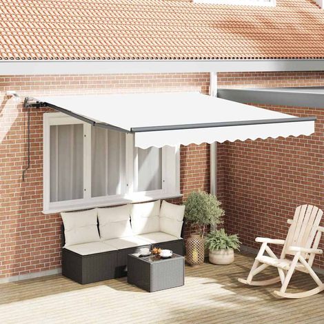 Tenda retrattile Bianco 300 x 250 cm Poliestere vidaXL (1/5)