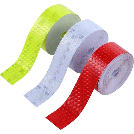 Bande réfléchissante Autocollante 3 rouleaux 5m pour vélo, sécurité routière et signalisation nocturne, ruban avertisseur néon (1/5)