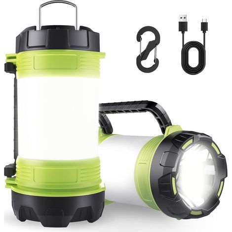 Camping Lumière rechargeable. Camping Lanterne LED Lanterne Torch 6 modes de lumière imperméable Power Bank. lampe de tente de camp Protable (1/5)