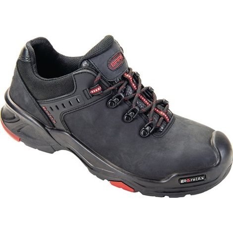 Sicherheitsschuh Brook Gr.43 schwarz/rot Leder S3 SRC HRO EN20345 BAAK (1/5)