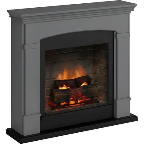 Camino Elettrico Tagu Helmi PowerFlame2 Grigio 1600W