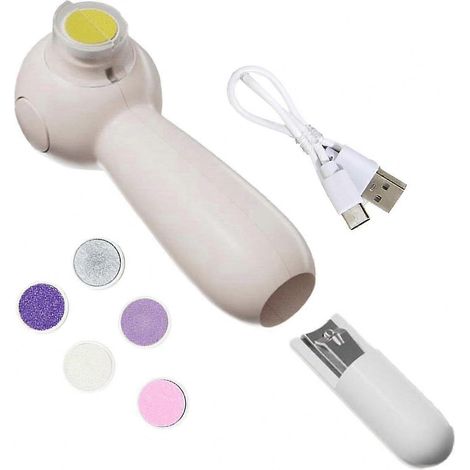 Outil de coupe de griffes rechargeable pour animaux de compagnie avec 6 têtes, lime électrique silencieuse pour oiseaux et perroquets, tondeuse réglable pour un toilettage en toute sécurité (1/5)