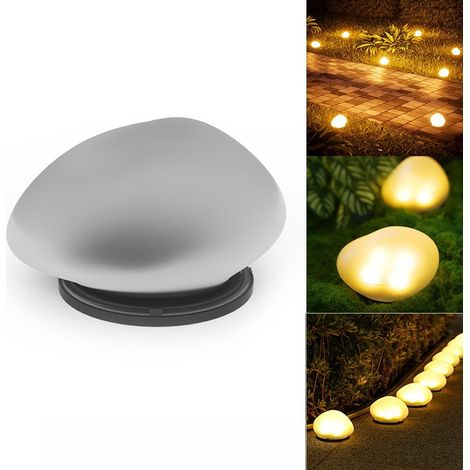 Confezione da 1 lampada solare a forma di oca, con pietra riscaldante in ceramica, autoilluminante, impermeabile e senza fili, ideale per giardino e cortile. (1/4)