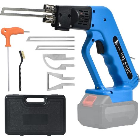Electric polystyrene cutter compatible with 36-42V battery, fast heating from 0 to 600°C, 150W heated knife with 4 blades for cutting ropes, fabrics, foam, plastic and sponges. (1/5)