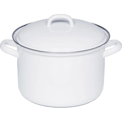 Riess Marmite à viande avec couvercle 22cm blanc 0125-033