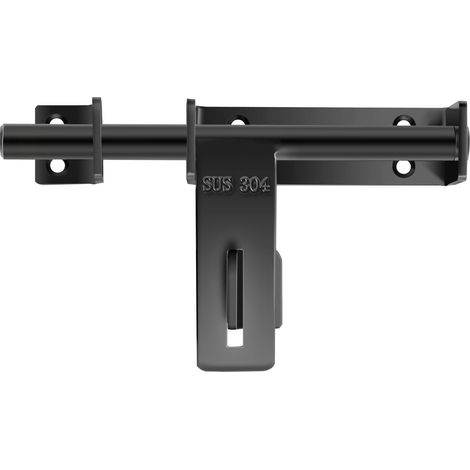 Robuste Verrou Porte Exterieur Loquet Porte Coulissante, Noir Mat (1/5)