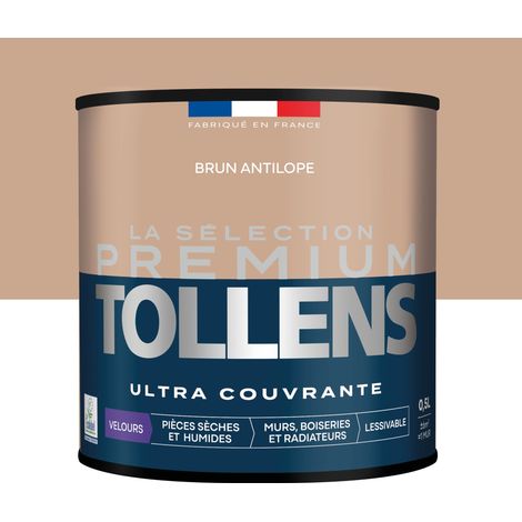 Tollens - Peinture intérieure couleurs - La Sélection Premium Velours - Ultra Couvrante - Brun Antilope 0,5 L - 6m²