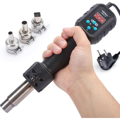 8858-IV decapeur thermique pour l'artisanat la soudure électronique le bricolage et le rétrécissement de tubes avec fonction de contrôle de la température et du volume d'air mode veille manuel (1/5)