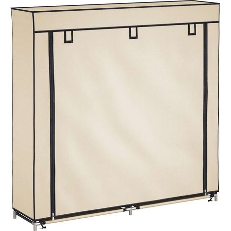 Maison Exclusive - Armoire à chaussures avec housse Crème 115x28x110 cm Tissu