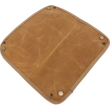 Plateau de rangement pliable, étanche et résistant à l'usure, avec boucle métallique, idéal pour le camping ou le bureau (couleur kaki). (1/5)