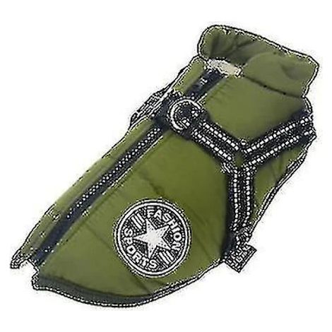 Manteau réfléchissant pour chien avec harnais, conception coupe-vent et imperméable, bretelles réglables et anneau en D, tissu en alliage et fermeture éclair, idéal pour... (1/5)