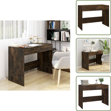 Scrivania ufficio - vidaXL Scrivania Rovere Fumo 101x50x76,5 cm in Truciolato - Scrivania scuola