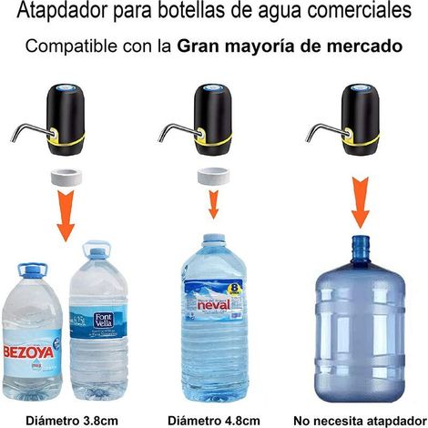 VURAHOME – Wasserspender für Kanister mit Adapter für handelsübliche Wasserflaschen. Zapfhähne für Mineralwasserflaschen. Wasserspender für Kanister (schwarz mit Adapter) (1/5)