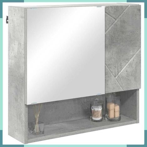 883367 Armoire Miroir Gris béton 59 x 17 x 55 cm Bois d'ingénierie (1/5)