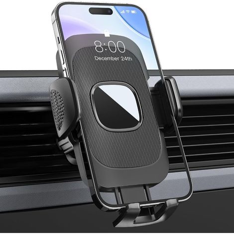Autohalterung für Smartphones, Autohalterung mit Lüftungsschlitz, 360° drehbar, verstellbar, für Smartphones von 4,0 bis 7,0 Zoll (1/5)