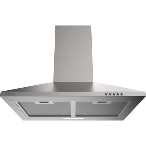 Cecotec Campana Extractora Piramidal 60 cm Bolero Flux PM 604000 Inox A. Acabado Inox, Succión 382,5 m³/h, 3 Velocidades