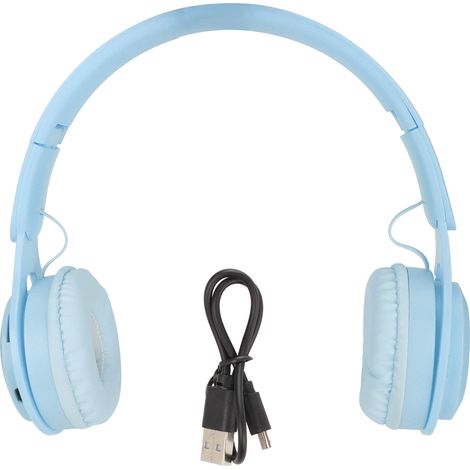 Casque Enfant Bluetooth Macaron Pliable - Son Stéréo Supérieur, Confort Over-Ear, Design Moderne Bleu (1/5)