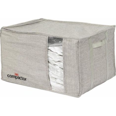 Housse de rangement sous vide Oxford - COMPACTOR - 56 x 42 x H.33 cm - Gris (1/5)