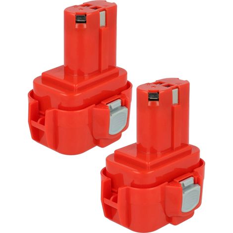 EXTENSILO 2x Akku kompatibel mit Makita 1022DW, 6014DW, 6200D, 6200DW, 6201D, 6201DW Elektrowerkzeug (3300 mAh, NiMH, 9,6 V)