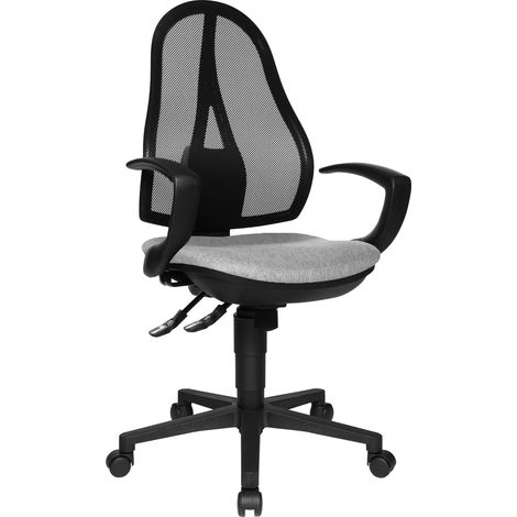 Topstar OP20QG23 Open Point SY Sedia Girevole con Schienale in Rete, Grigio (1/4)