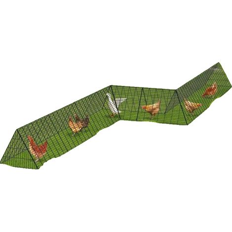 Gallinero, 729 cm x 200 cm x 61,5 cm, diseño portátil, apto para gallinas, patos y conejos. (1/5)