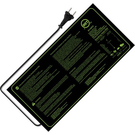 17,5-W-Heizmatte für Sämlinge, stabil und wasserdicht, ideal für Blumen, Obst und Gemüse. Digitale Heizmatte für Sämlingswachstum, Keimung und Vermehrung (50 x 25 cm). Geeignet für die hydroponische A (1/5)