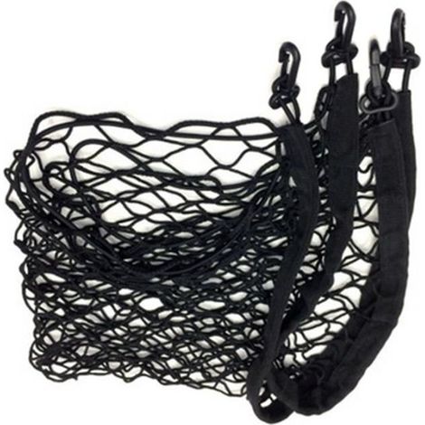 Filet à bagages pour voiture - Filet de coffre - Portable à l\'arrière - Filet de rangement universel 110 x 70 cm Noir (1/4)