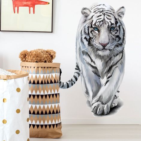 Tiger-Wandtattoo, dekorative Klebefolie, Wandaufkleber, Wanddekoration für Wohnzimmer, Büro, Schlafzimmer (1/5)