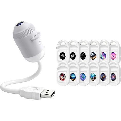 Lampe de projection d'étoiles galaxie HD USB 12 en 1, veilleuse LED d'ambiance, projecteur d'étoiles LED Plug & Play