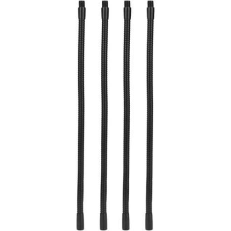 Tuyau de lampe à col de cygne en aluminium, calibre 10mm, Flexible, pour lampe de Table et de bureau, raccords d'éclairage 35cm, 4 pièces (1/5)