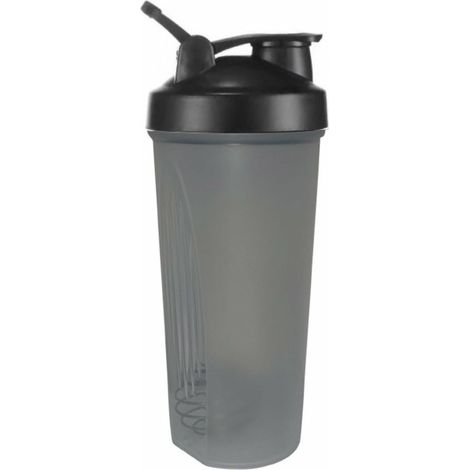 Shaker de sport 600 ml avec boule mélangeuse en acier inoxydable et couvercle anti-fuite (1/2)