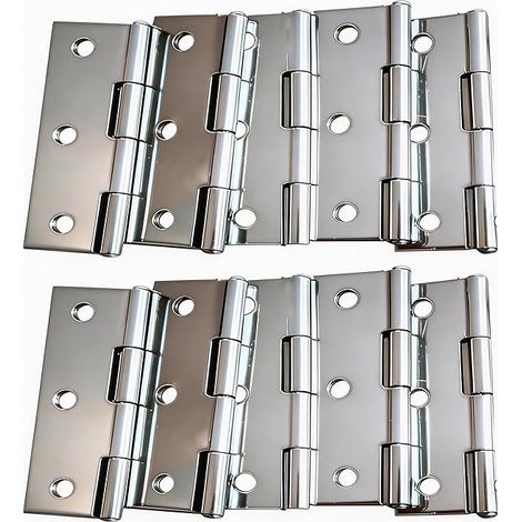 10 bisagras de acero inoxidable para puertas y muebles del hogar, de 55 mm x 34 mm. (1/5)