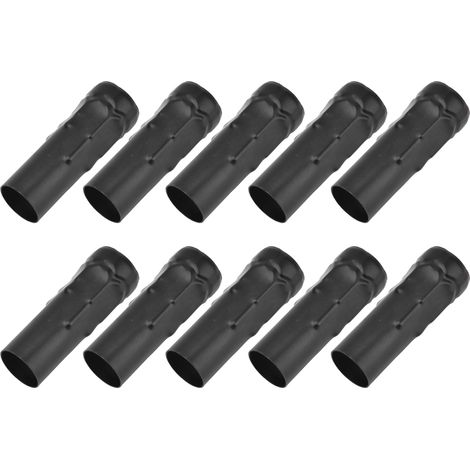 Set mit 10 E14-Fassungen, tropfenförmigen Kristallglasröhren, kerzenförmigem Lampenschirm für Kronleuchter, schwarzem Beleuchtungszubehör, 25x80mm. (1/5)