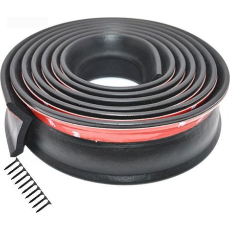 Joint de Porte de Garage Universel de 3 m, Bande d'Étanchéité en Caoutchouc pour Porte de Garage Multifonction, Bande d'Étanchéité pour Bas de Porte de Garage avec Clous (1/5)