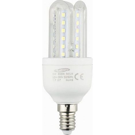 Trade Shop - Lampadina Led E14 3u 6 Watt Luce Calda 3000k Fredda 6500k Naturale 4000k 3u-02 - (1/3)