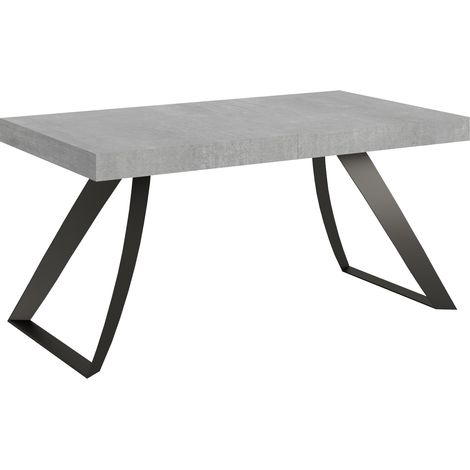 Tavolo allungabile 90x160/264 cm Proxy Cemento telaio Antracite (1/4)
