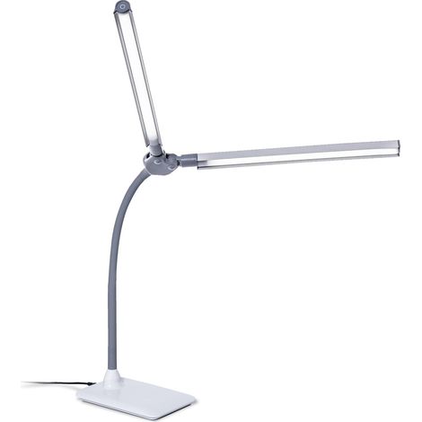 Lampe de bureau LED à double tête avec abat-jour antireflet, luminosité réglable et IRC 95+ pour des couleurs précises - pour le bureau à domicile, l'artisanat et les études (1/5)
