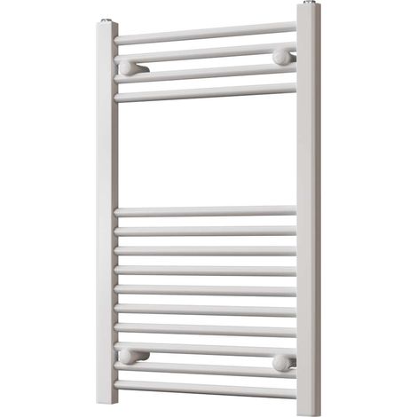 Zennor - White Heated Towel Rail - H800mm x W500mm - Straight (1/3)