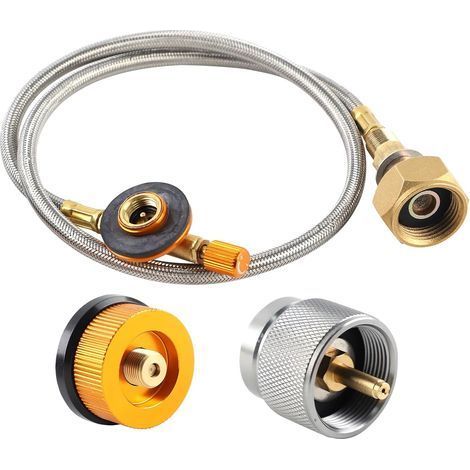 Adaptateur GPL Bouteille de Gaz,Adaptateur Cartouche Camping Gaz,Adaptateur de Propane Tuyau de Rechange pour Convertisseur pour Cuisinière à Gaz Extérieure