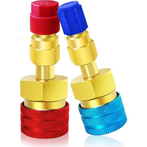 Adaptateur R134A vers R1234YF, adaptateur à connexion rapide haute et basse pression R1234A, kit de recharge de réfrigérant avec raccord de tuyau pour voitures (1/5)