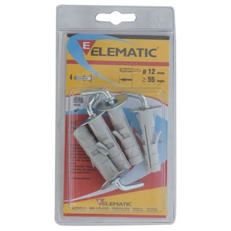 ELEMATIC BLISTER TASSELLO ENP/GM 12 GANCIO MED 4 PZ 8 CF