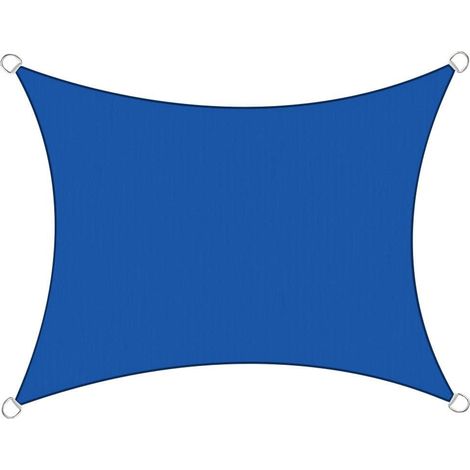 3x2m Sun Sail Shade Rectangular Awning Canopy Garden Sun Patio Sunscreen - Blue (1/3)