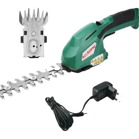 Elektrischer Heckenschneider, Klingenlänge 190 mm, Batteriekapazität 1300 mAh, Ladezeit der Batterie 3 Stunden, Drehzahl 1000 U/min, Scherentyp Dual (1/5)