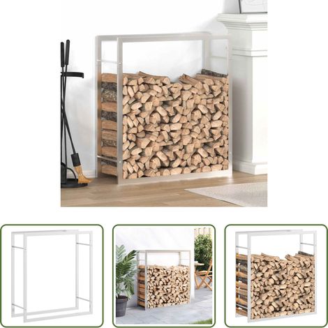Brennholzhalter - Brennholzregal 80x28x86 cm Edelstahl (1/5)