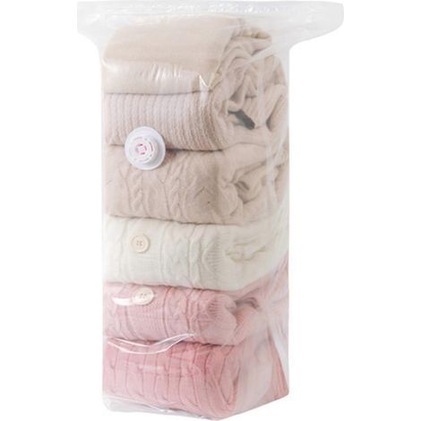 Sacs de rangement sous vide sans fil pour le voyage - Compression facile pour couvertures et vêtements Idéal pour la maison, les dortoirs et les chambres. Dimensions : 40 x 60 x 30 cm. (1/4)
