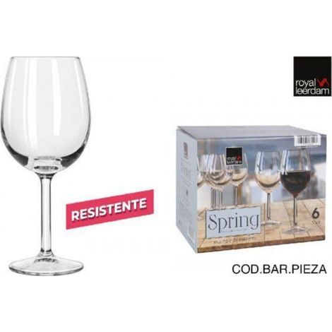 35 cls copa vino resistente spring royal leerdam -caja 6 unidades