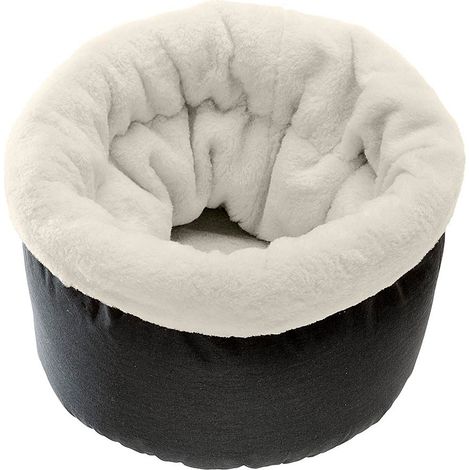 Ferplast POUF Cestone imbottito per gatti. Caldo peluche all’interno.. Variante POUF - Misure: 45 x 45 x h 35 cm - Beige (1/3)