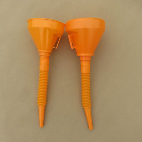 Entonnoir de ravitaillement pour voitures et motos, trémie à carburant avec filtre, outil d'urgence pour les voyages en autonomie, orange 135