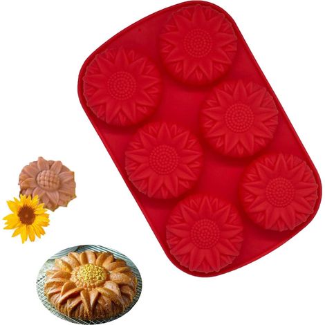 Moule à savon artisanal en forme de tournesol, moules en silicone antiadhésifs, compatible lave-vaisselle et sans BPA, kit de fabrication de résine pour bombes en chocolat, bonbons et savons artisanau
